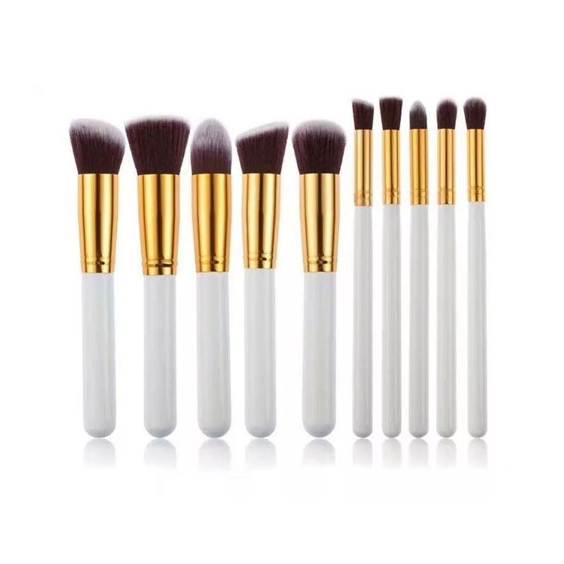 GENERICO - Set 10 Brochas Maquillaje Profesional