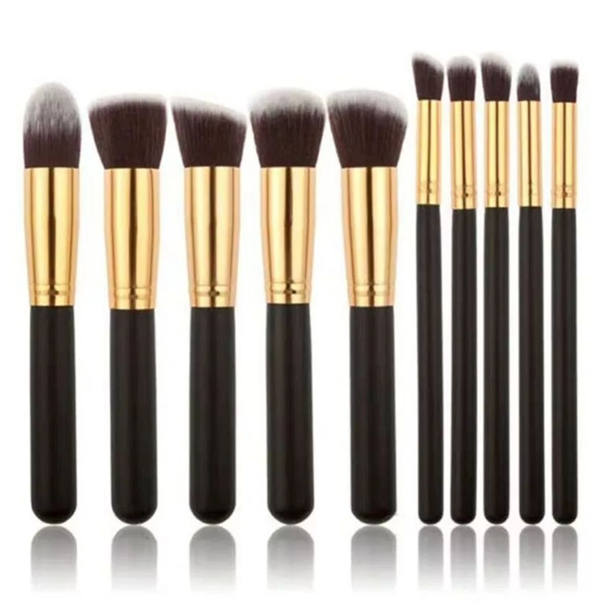 GENERICO - Set 10 Brochas Maquillaje Profesional