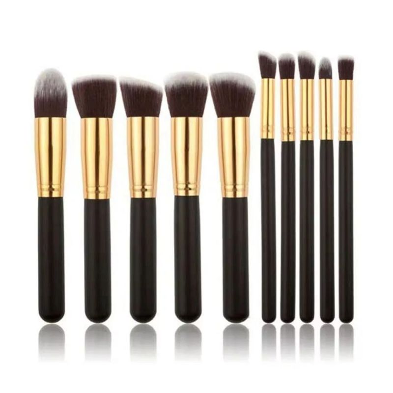 GENERICO - Set 10 Brochas Maquillaje Profesional