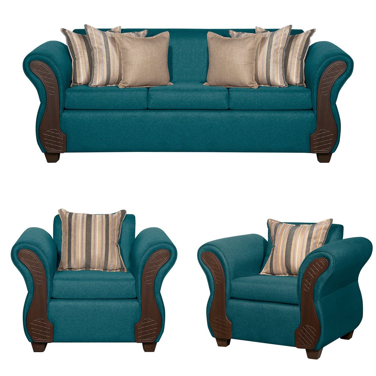 RUZAM MOBEL - LIVING 3-1-1 MARSELLA TURQUESA