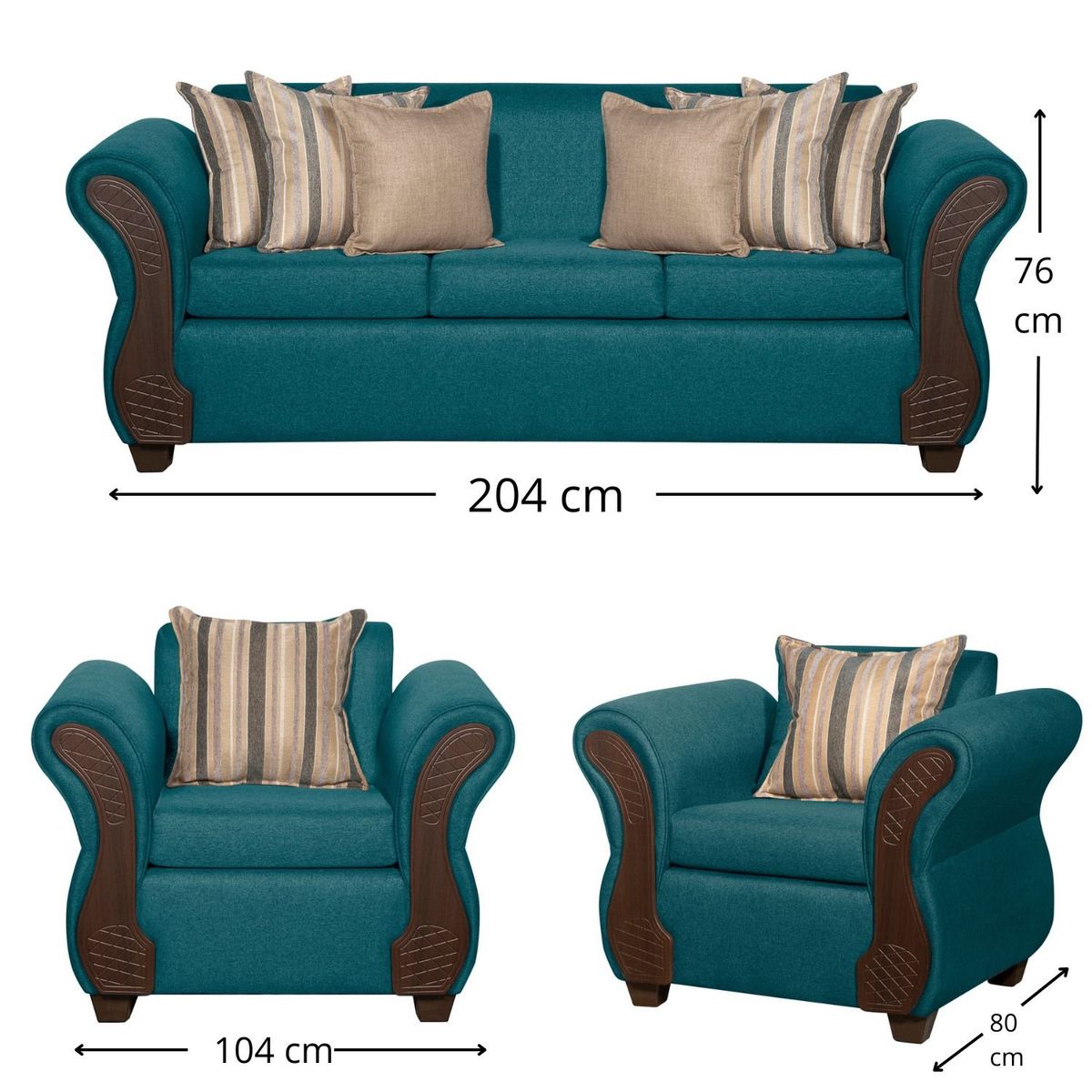 RUZAM MOBEL - LIVING 3-1-1 MARSELLA TURQUESA