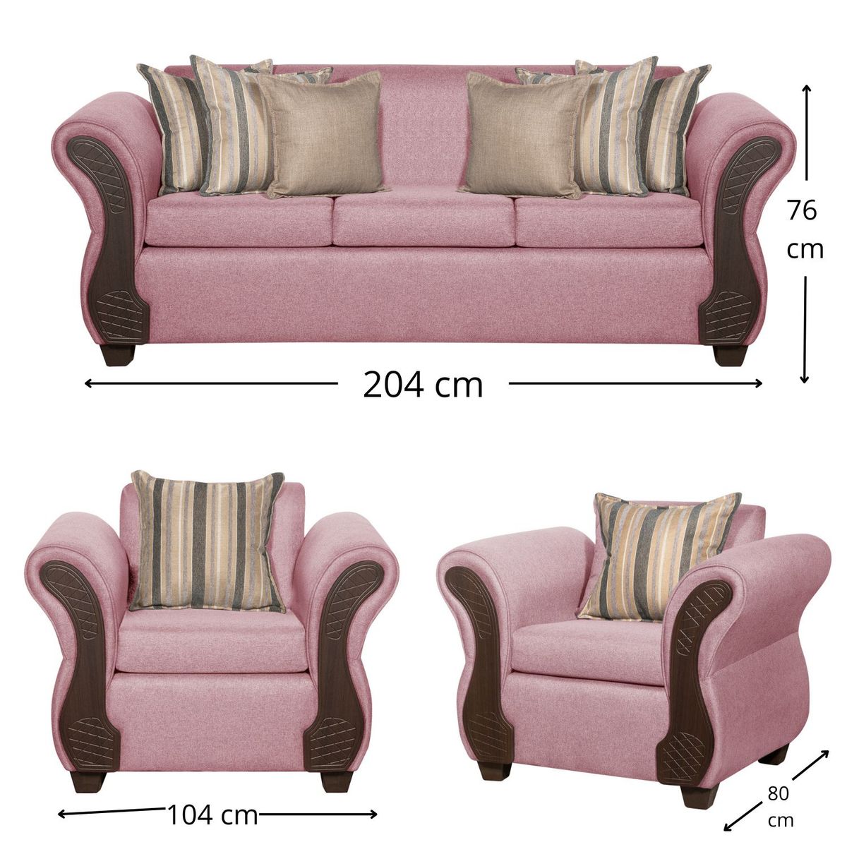 RUZAM MOBEL - LIVING 3-1-1 MARSELLA  PALO ROSA