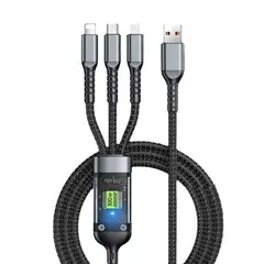 GENERICO - Cable Carga Rapida 100W 3En1 UsbC Para Lightning Micro USB