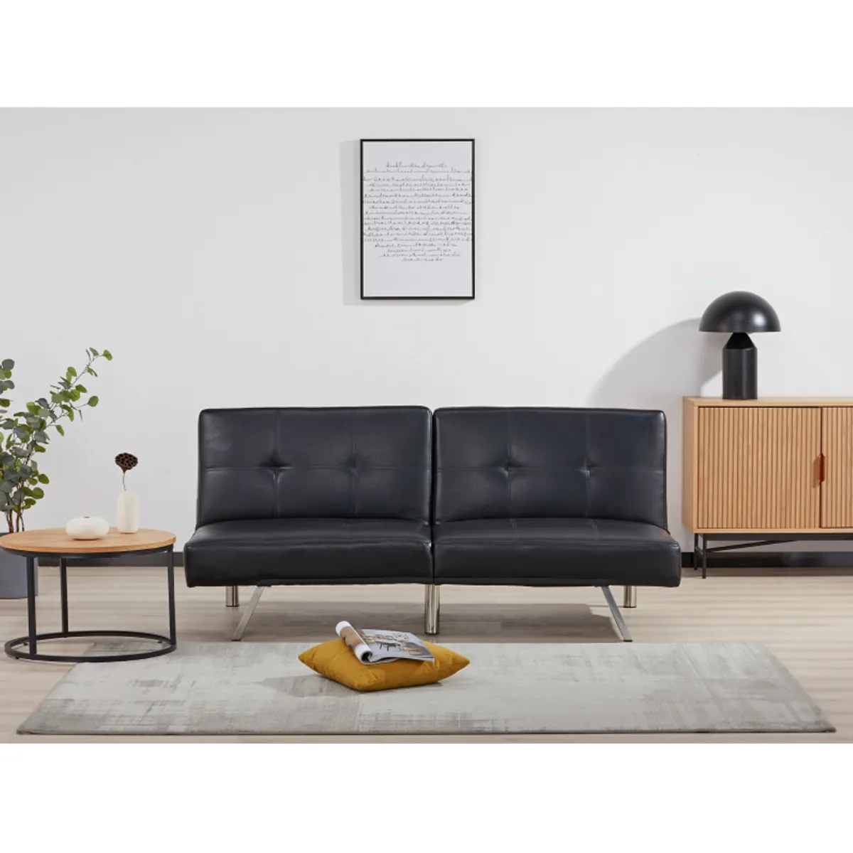 AGUILA - Futón Cama Chaise Longue de PAB-161N5S-BLACK