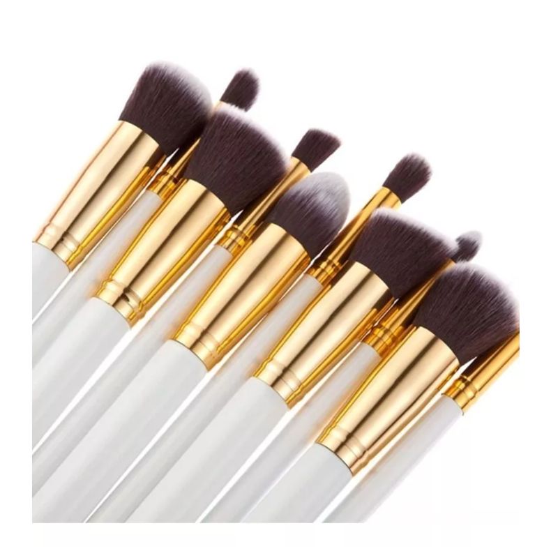 GENERICO - Set 10 Brochas Maquillaje Profesional
