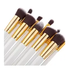 GENERICO - Set 10 Brochas Maquillaje Profesional
