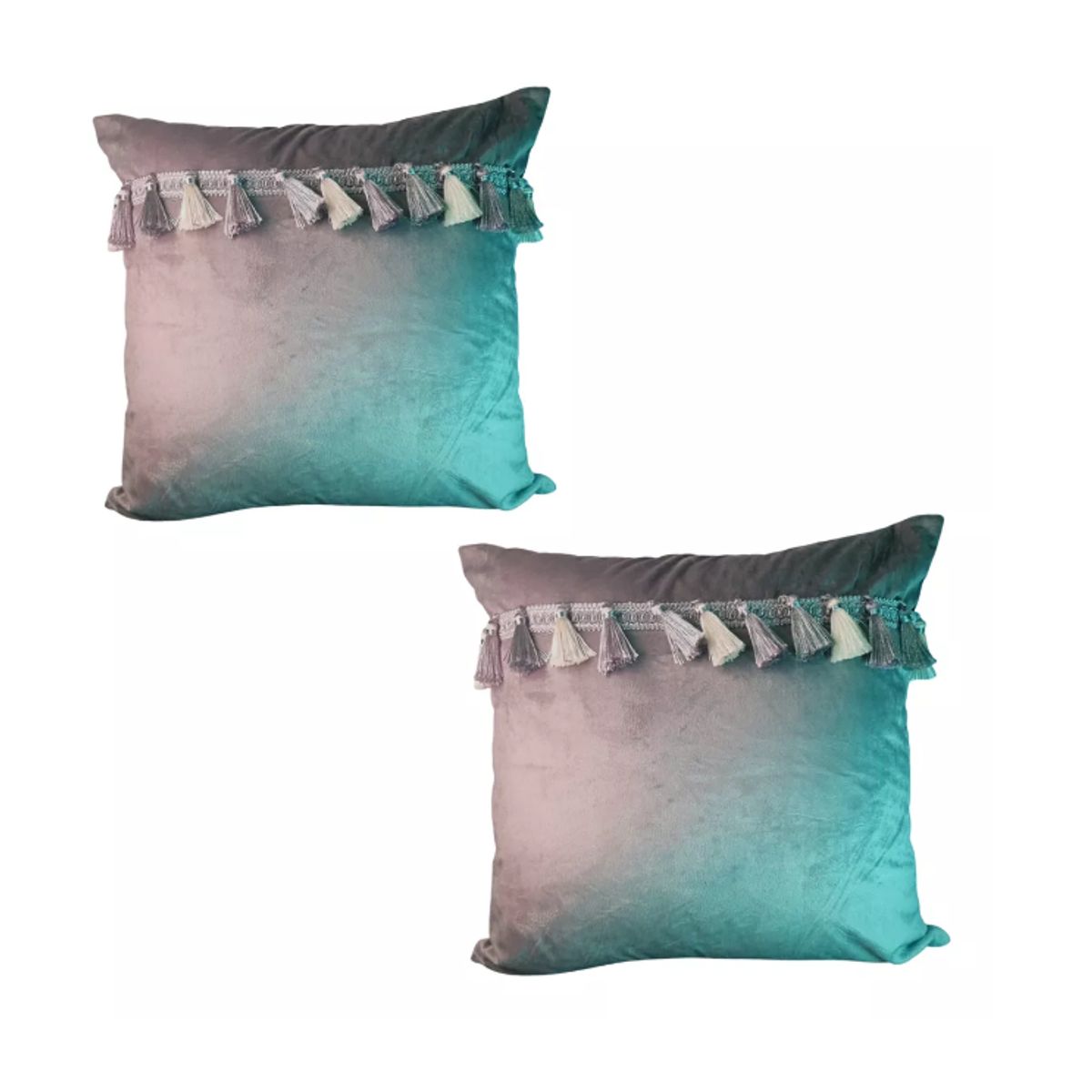 GENERICO - Pack 2 Cojines Decorativos 45x45 Con Relleno Gris