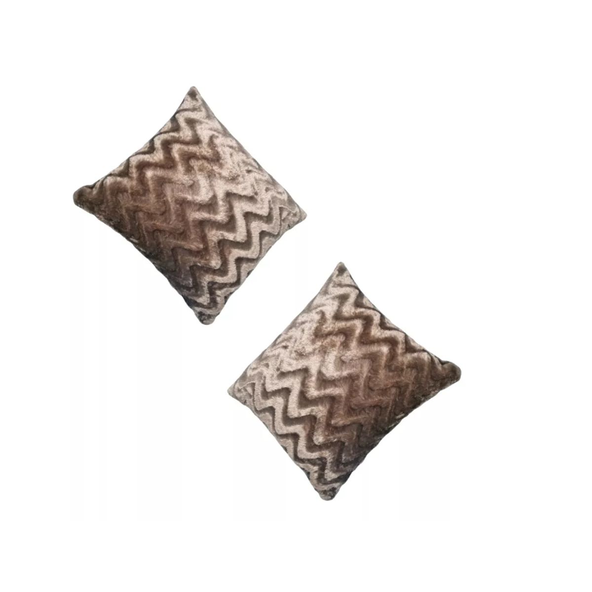 GENERICO - Pack 2 Cojines Rellenos Peludos Decorativos Multicolor