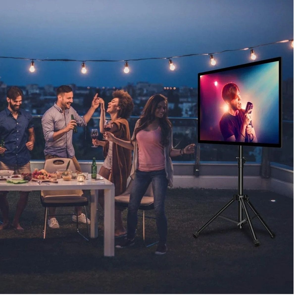 GENERICO - Trípode Portátil Soporte Para Tv Hasta 65 Pulgadas