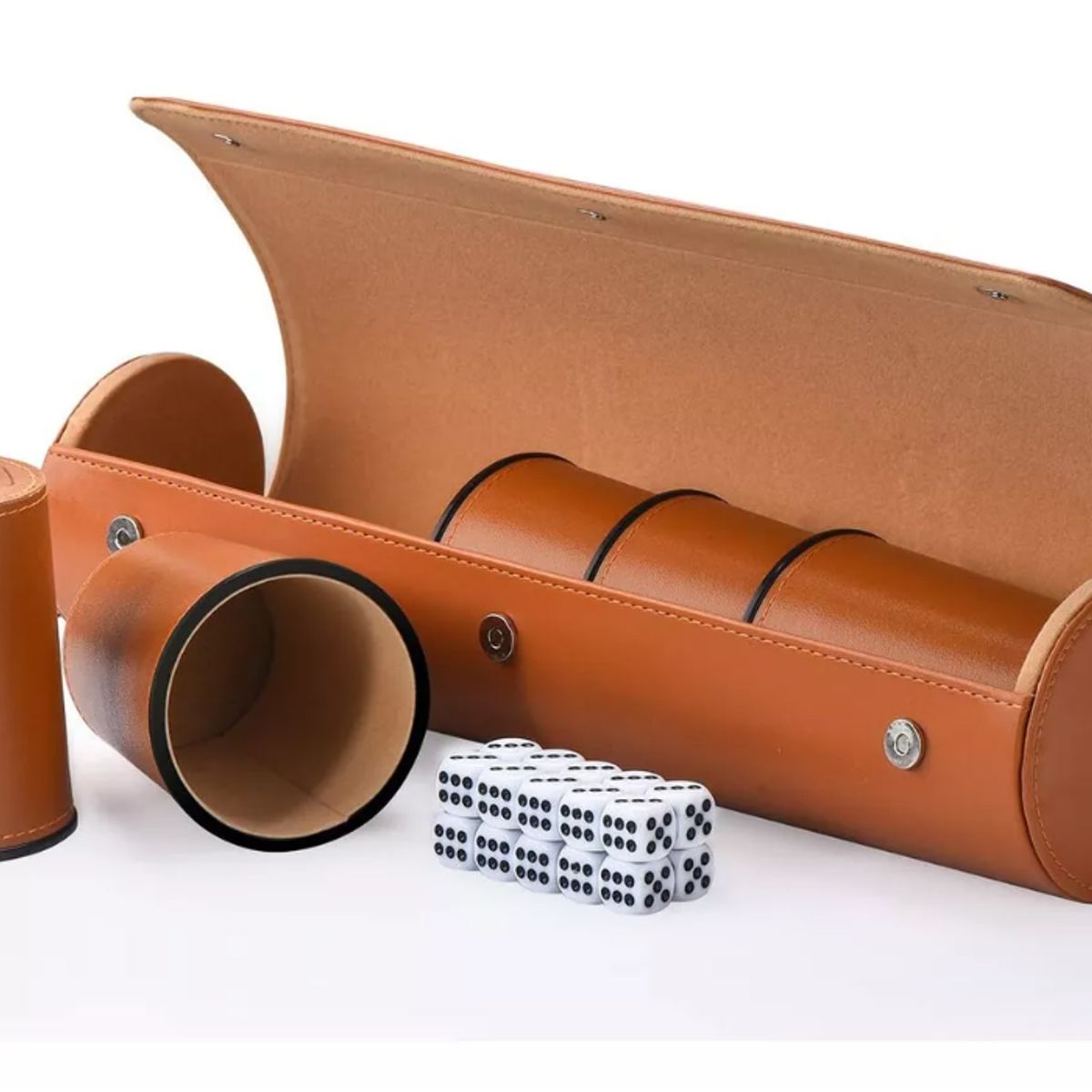 GENERICO - Cachos Juegos De Mesa 5 Cachos Cuero Pu Dados