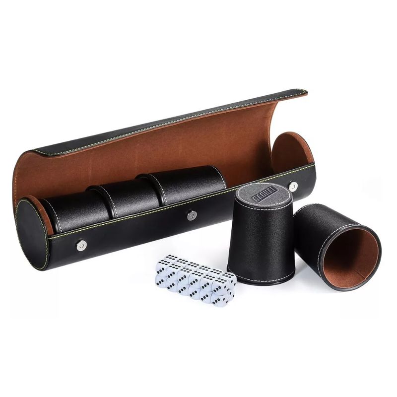 GENERICO - Cachos Juegos De Mesa 5 Cachos Cuero Pu Dados Cachai