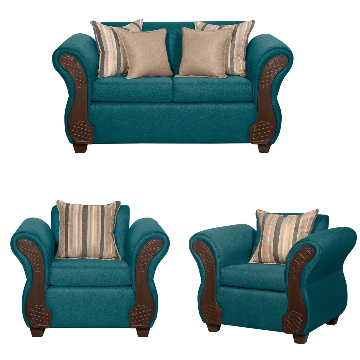 RUZAM MOBEL - LIVING 2-1-1 MARSELLA TURQUESA