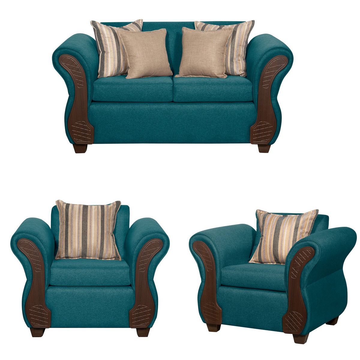 RUZAM MOBEL - LIVING 2-1-1 MARSELLA TURQUESA