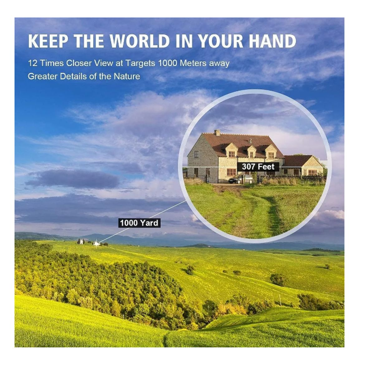 GENERICO - Binoculares Telescópicos Hd Con Visión Nocturna Comet 50x50