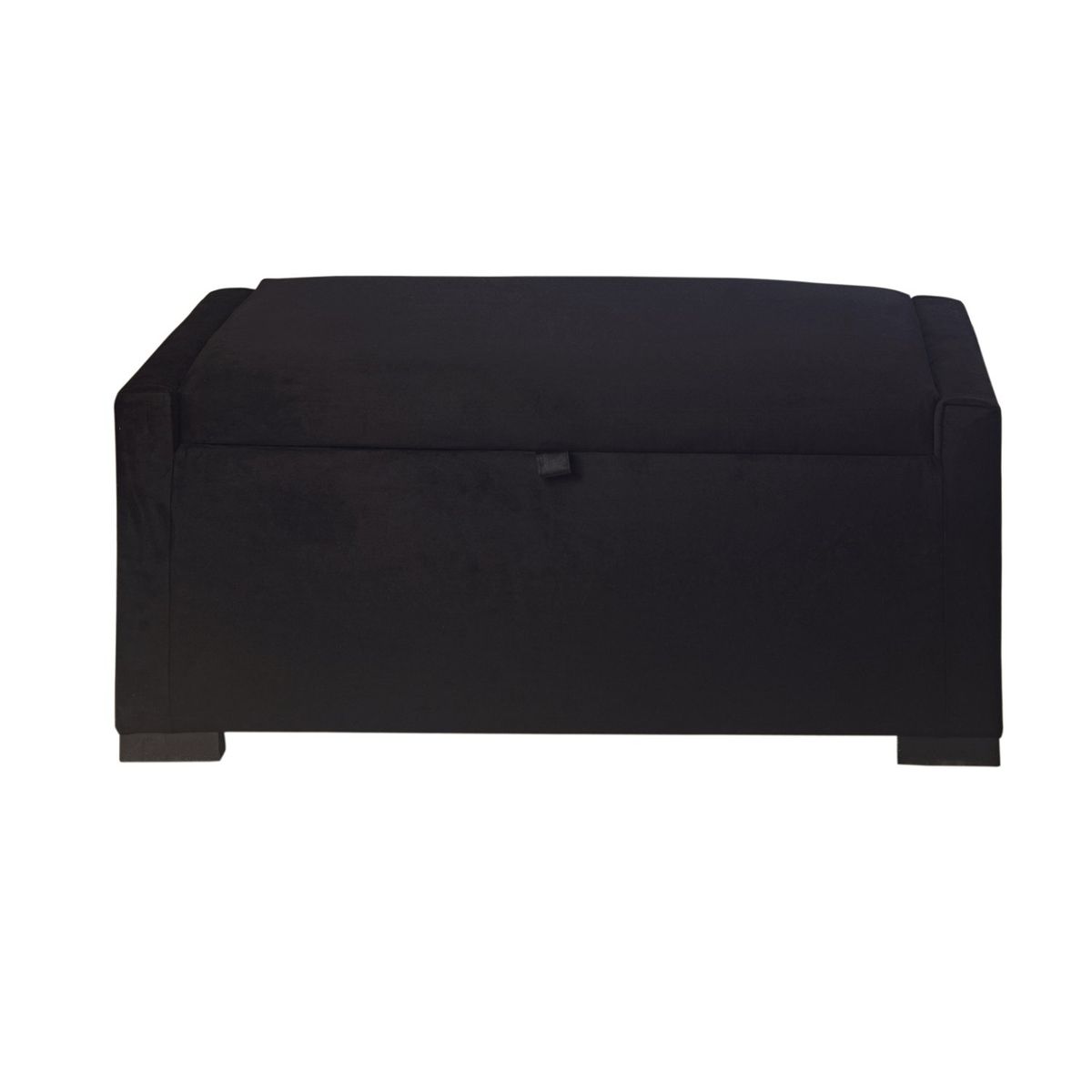GENERICO - Banqueta con Baúl Leyzy Negro Felpa 40X55X105 cm Máxima Design