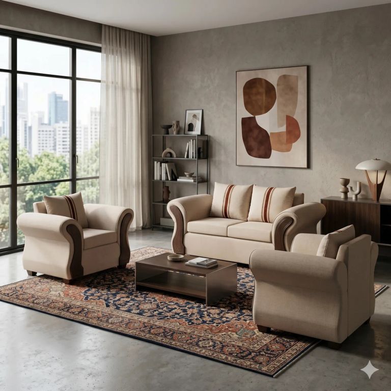 JUEGO DE LIVING 2-1-1 MARSELLA Beige