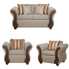 RUZAM MOBEL - Juego de Living 2-1-1 Marsella beige