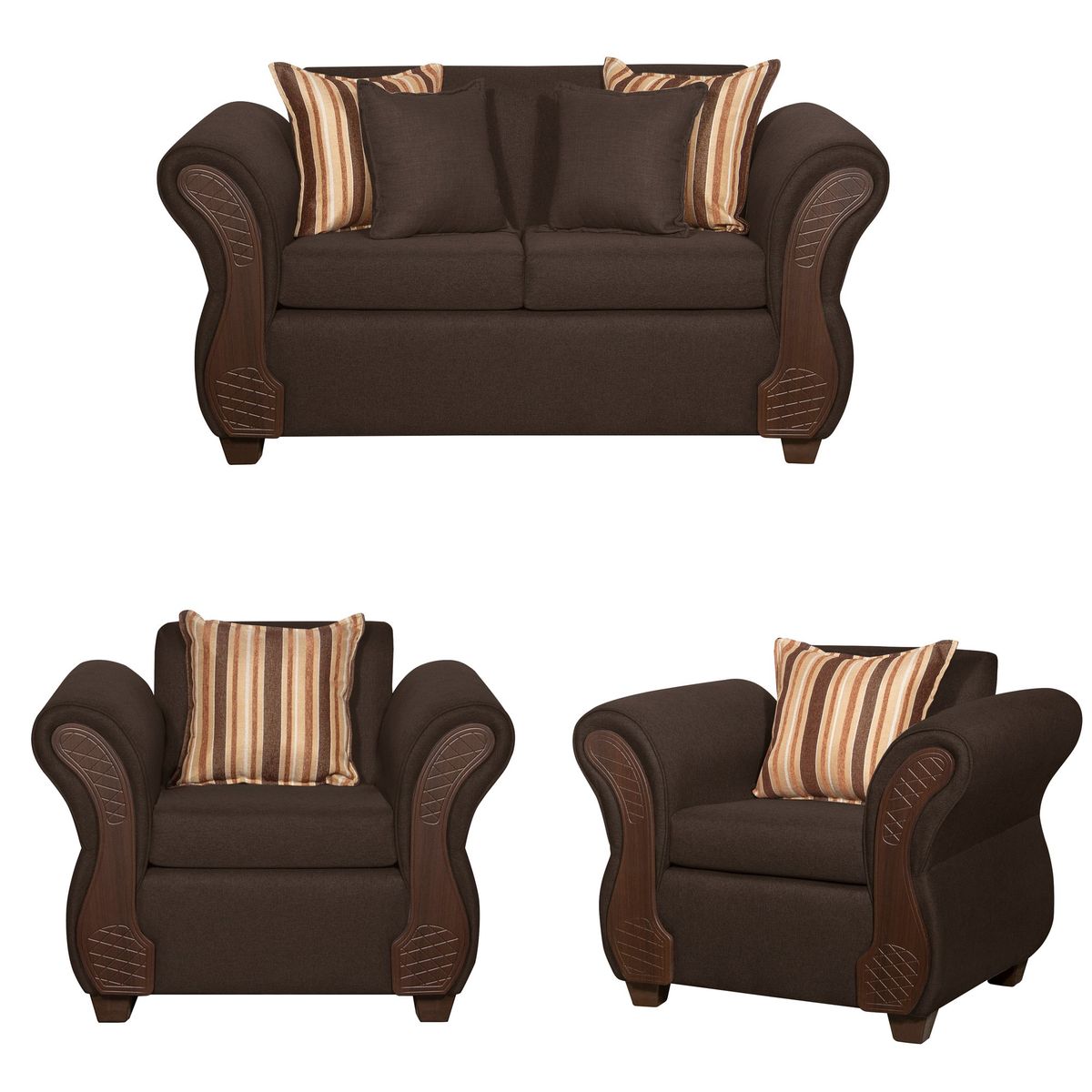 RUZAM MOBEL - JUEGO DE LIVING 2-1-1 MARSELLA  CAFE RUZAM MOBEL