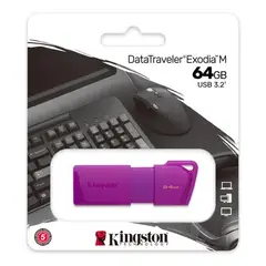 KINGSTON - Memoria Flash Usb 64 Gb Exodia M Morada - Violeta