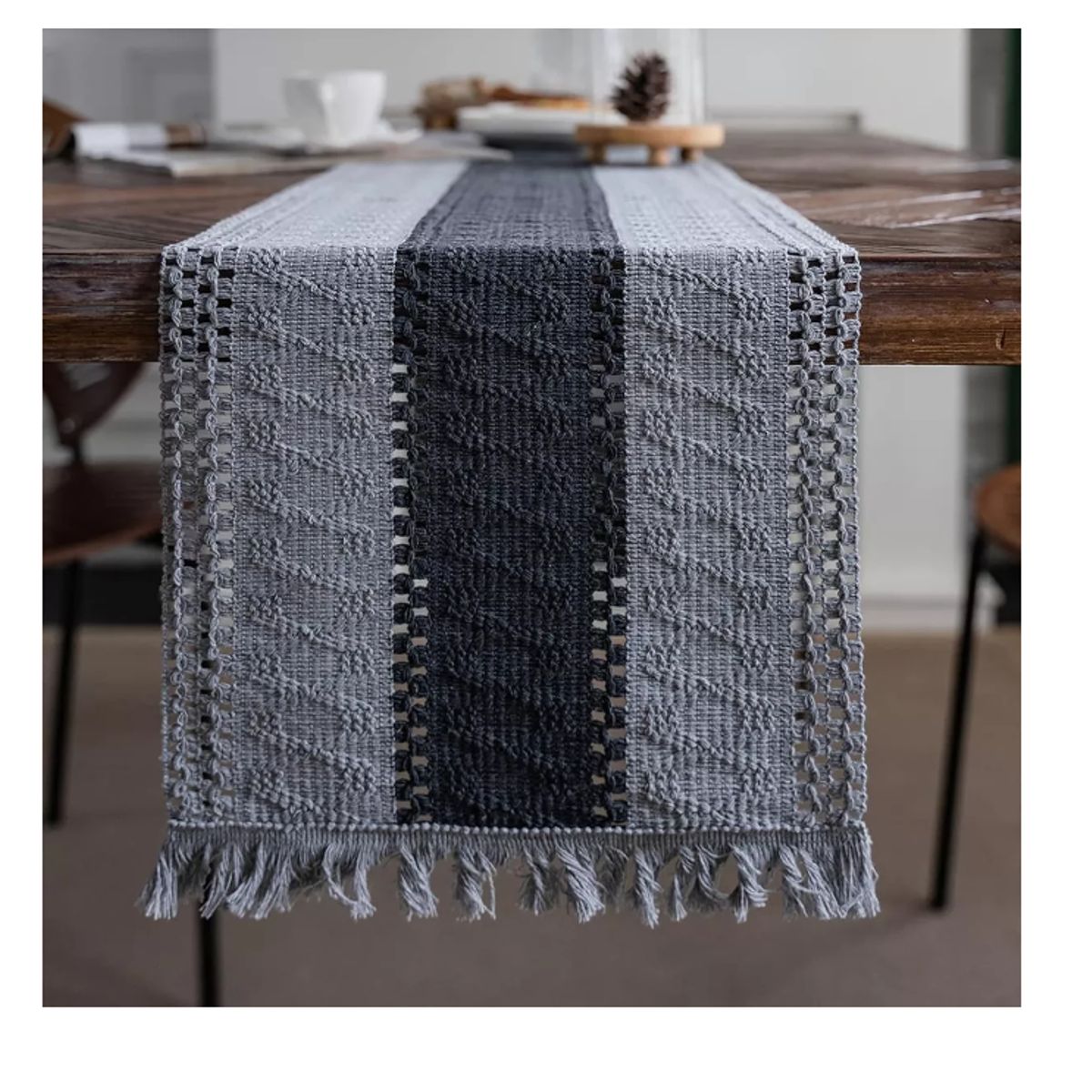 GENERICO - Camino De Mesa Algodon  Zebra Yute Etnico Mantel De Centro 180x30cm