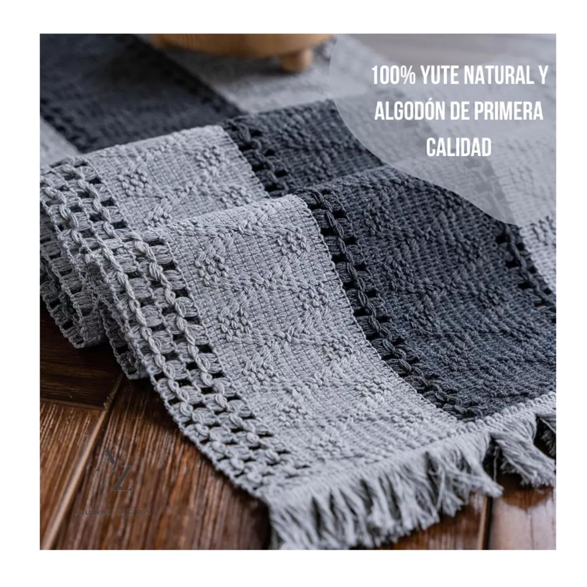 GENERICO - Camino De Mesa Algodon  Zebra Yute Etnico Mantel De Centro 180x30cm