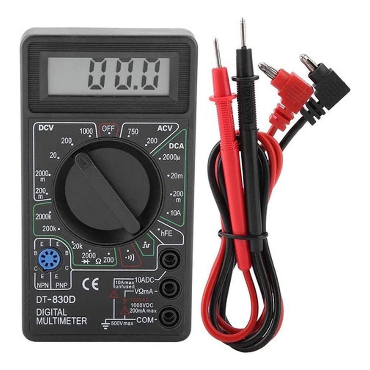 IMPORTCLICK - Tester Multímetro Electricidad Digital - Negro