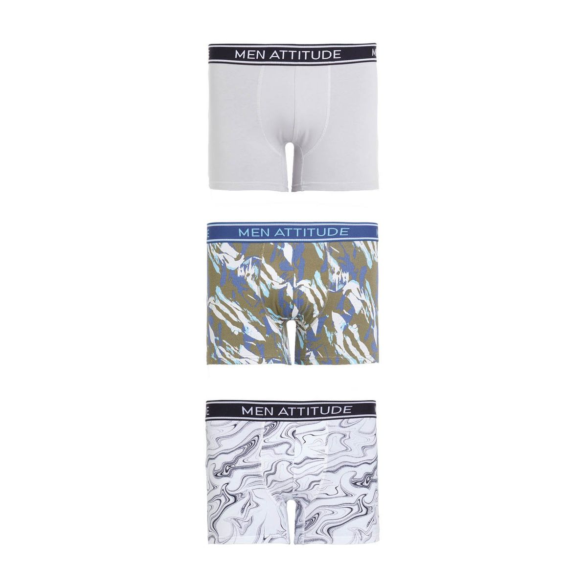 FASHION'S PARK - Bóxer Hombre Liso Tripack Gris Claro Fashion's Park