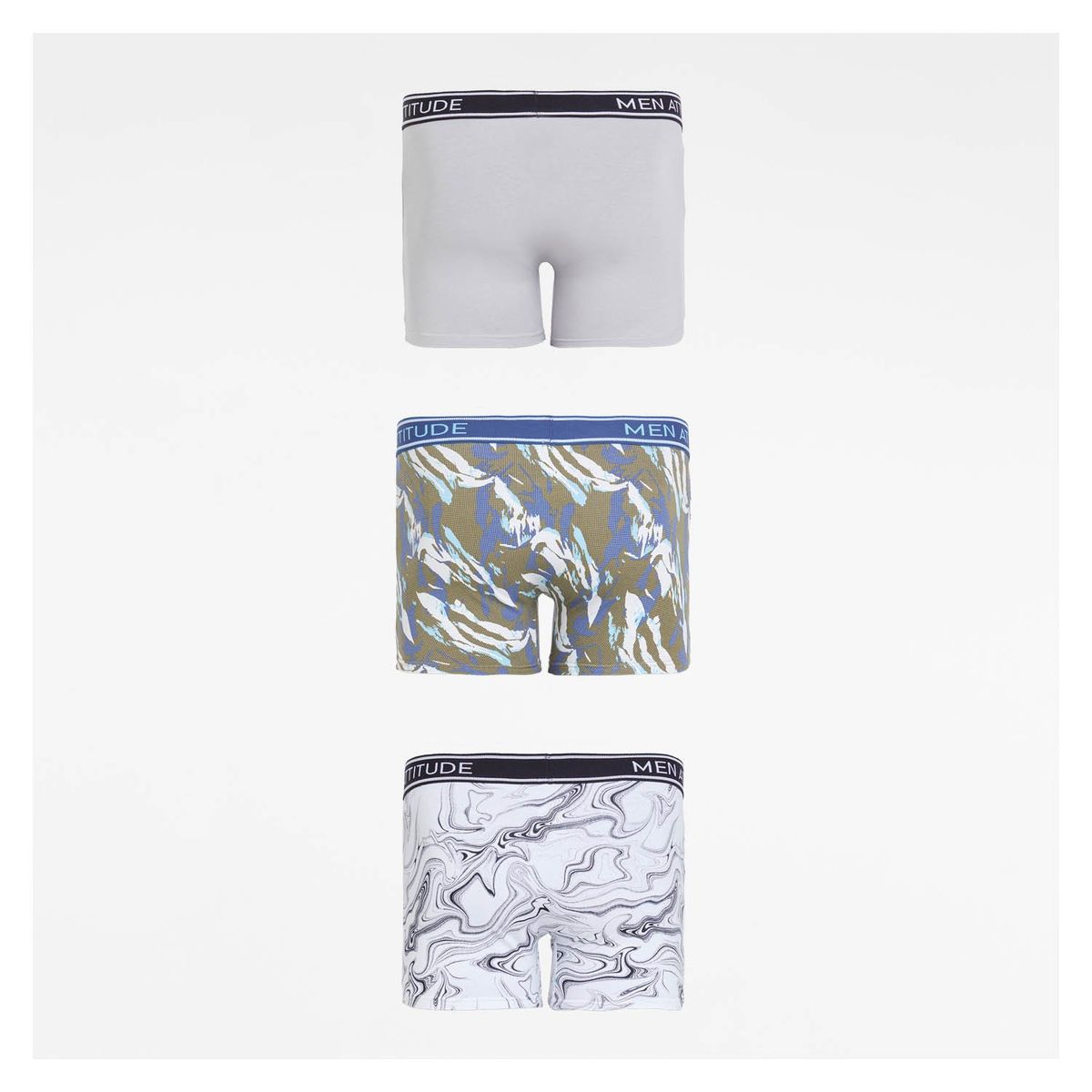 FASHION'S PARK - Bóxer Hombre Liso Tripack Gris Claro Fashion's Park