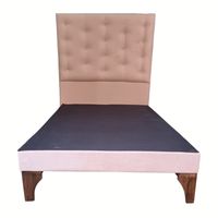 Base Europea 1P Respaldo Rosa Pastel a Piso Botón Diamante