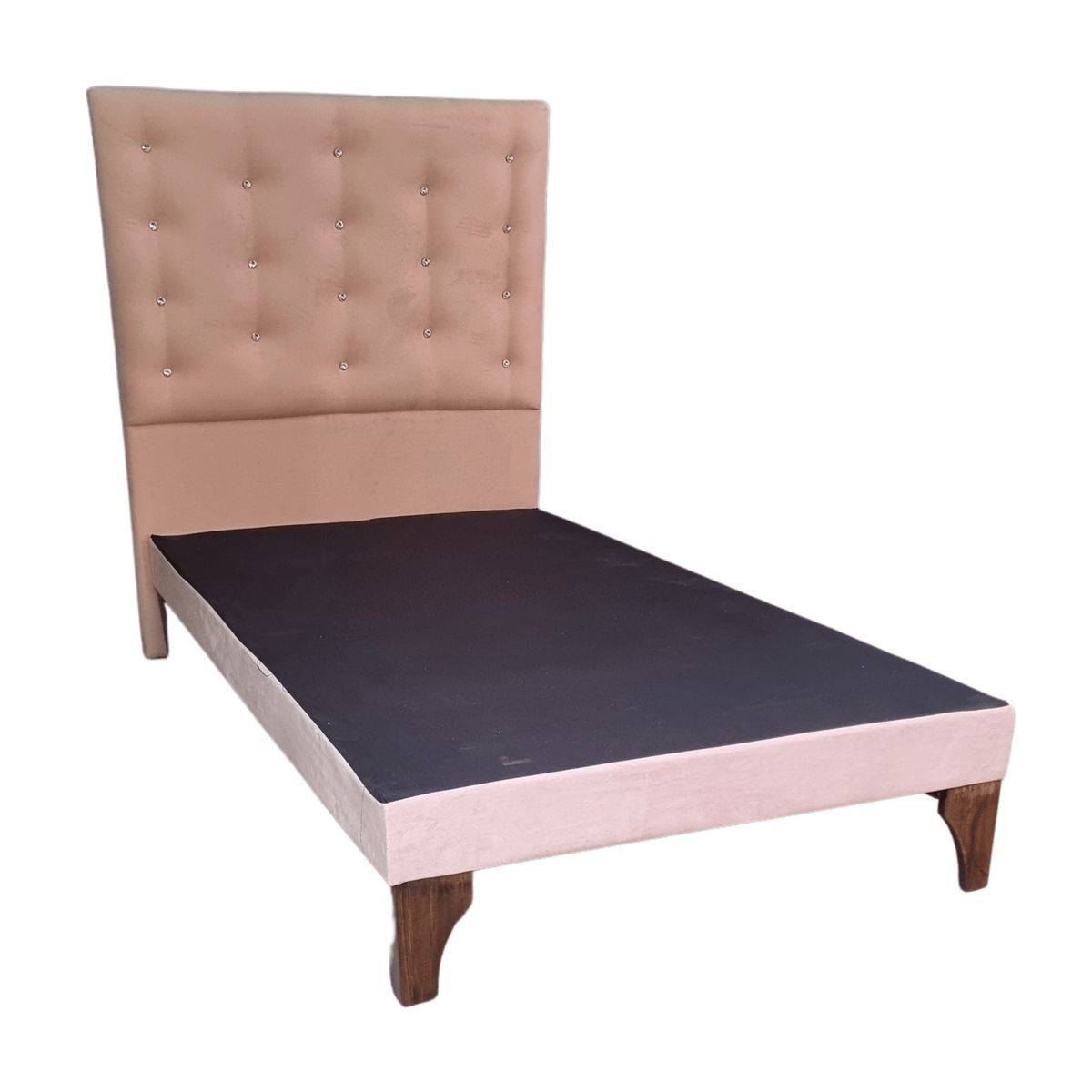 GENERICO - Base Europea 1P Respaldo Rosa Pastel a Piso Botón Diamante