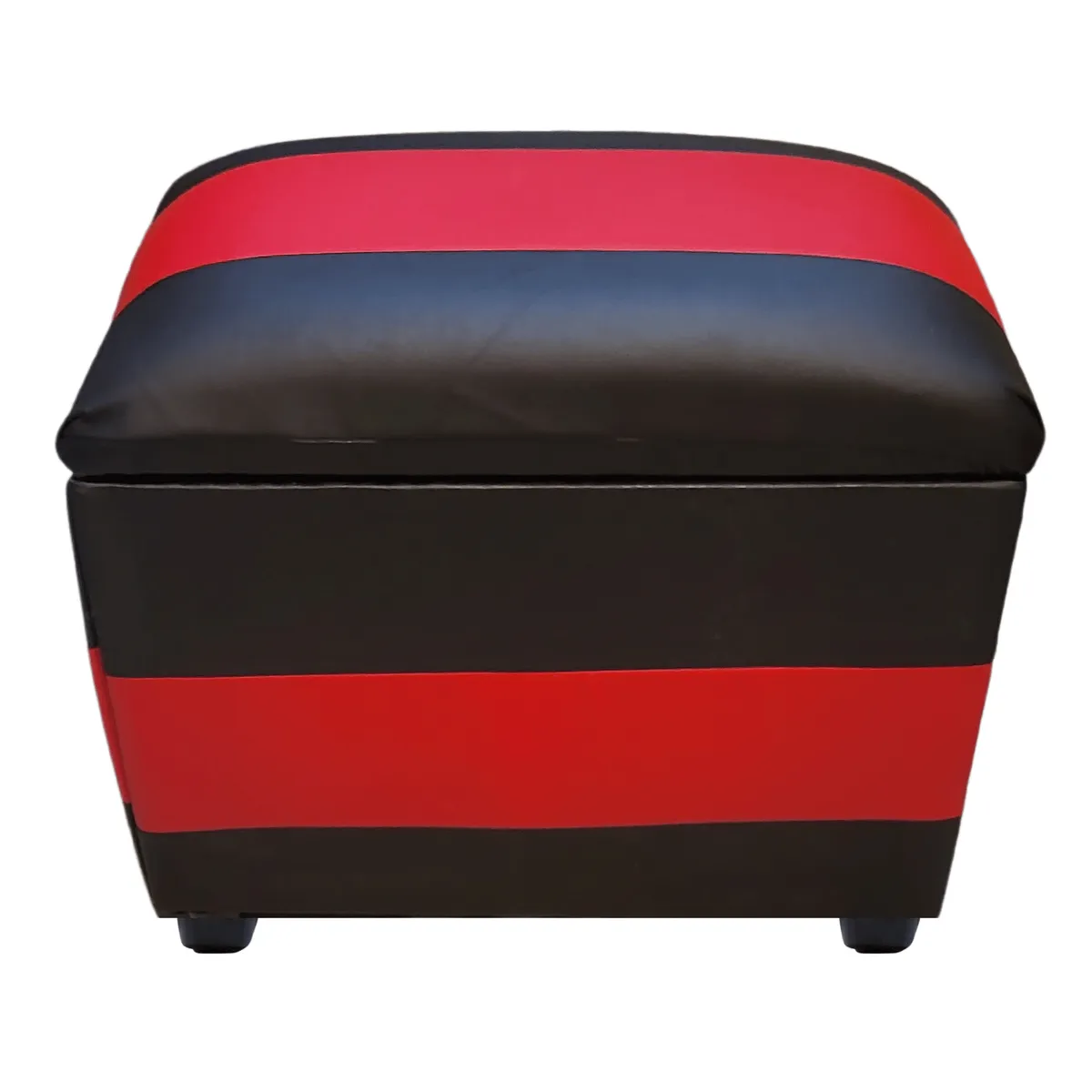 GENERICO - Baul  Negro Rojo Eco cuero 60x40x50x40  Muebles Rimar