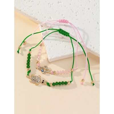 Imagen 2 del producto Pulsera con diseño de diamante de imitacion y ojo