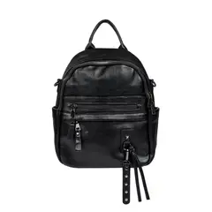 TODOPIEL - Mochila Cuero Mujer Negro