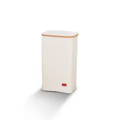GENERICO - Cesta Canasto Ropa Sucia Plegable Borde Bambú 100L Beige