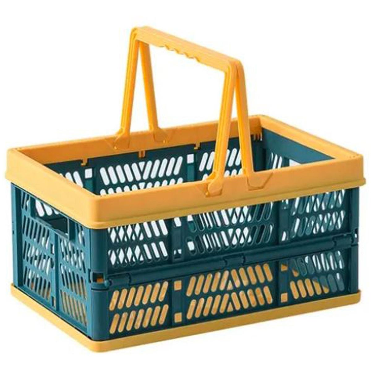 IMPORTCLICK - Canasto Organizador Con Asas Amarillo 40x29x30cm