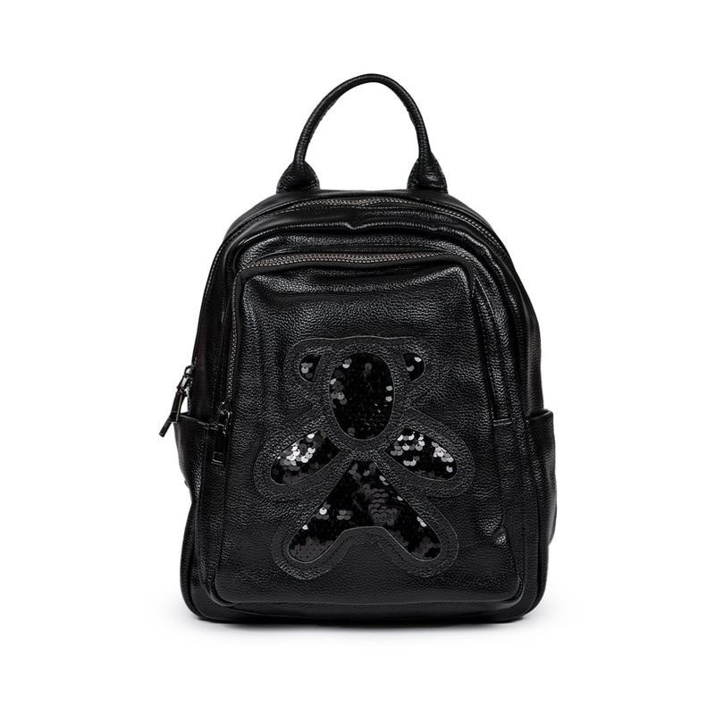 TODOPIEL - Mochila Cuero Mujer Negro Todopiel