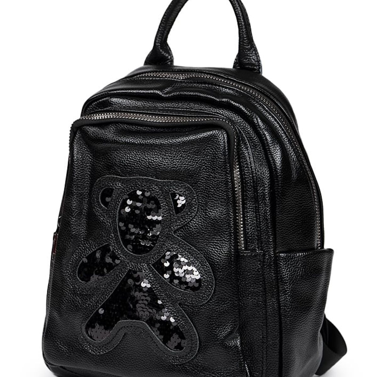 TODOPIEL - Mochila Cuero Mujer Negro Todopiel