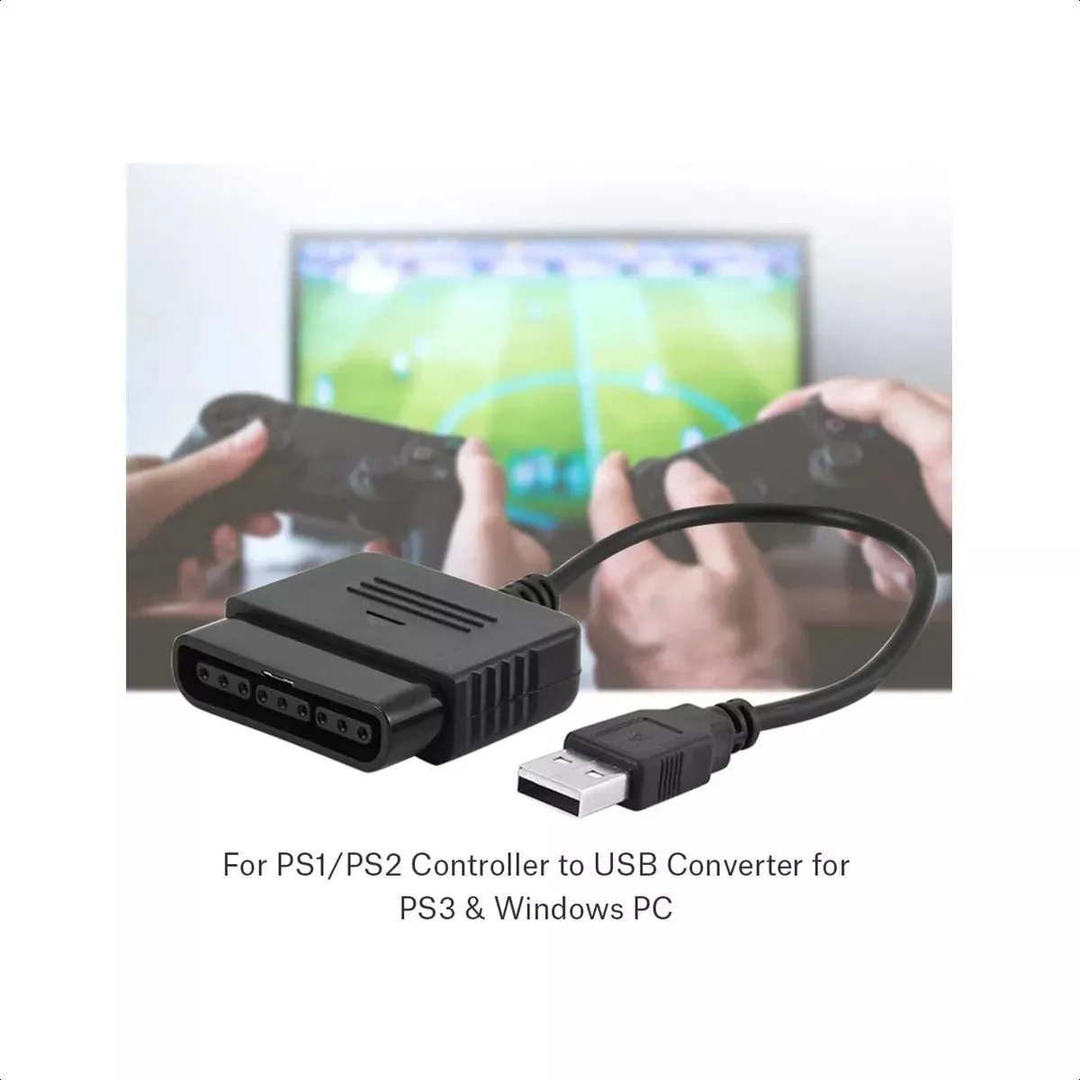 GENERICO - Adaptador Control Joystick Mando Ps2 A Usb Para Ps3 Y Pc