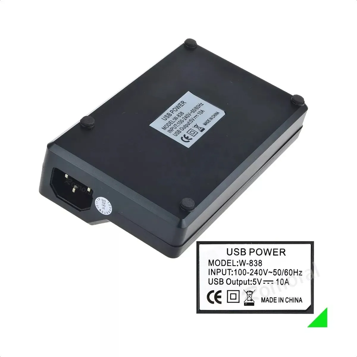 GENERICO - Cargador Múltiple Usb 10 Puertos Carga Rápida 5v 12a