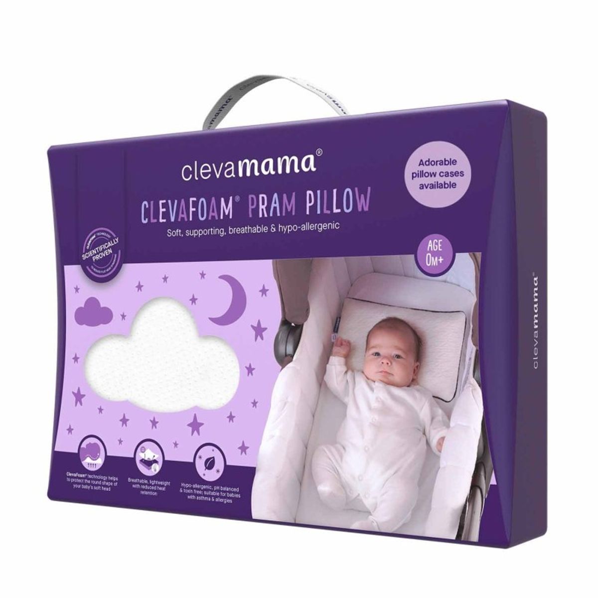 CLEVAMAMA - Almohada Visco Elástica para Bebé Clevamama
