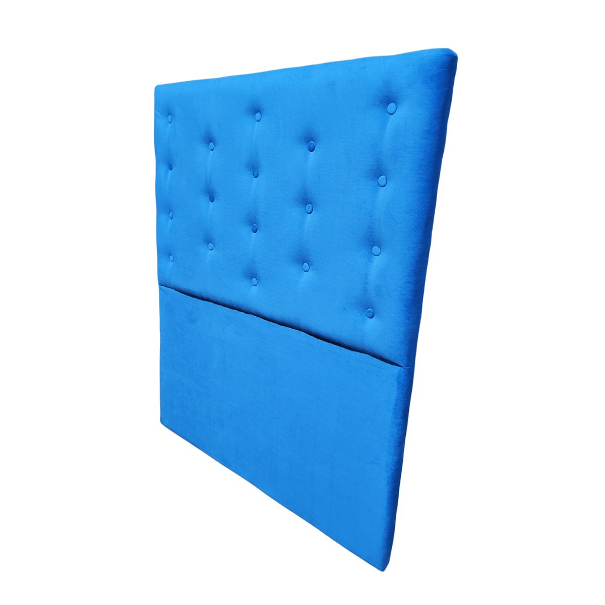 GENERICO - Respaldo 1 Plaza azul Botón a piso Muebles Rimar