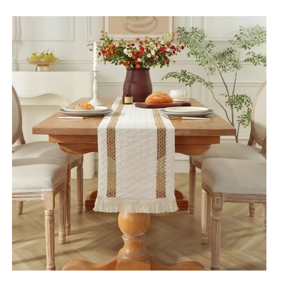 GENERICO - Camino De Mesa Algodon  Mantel De Centro 180x30cm