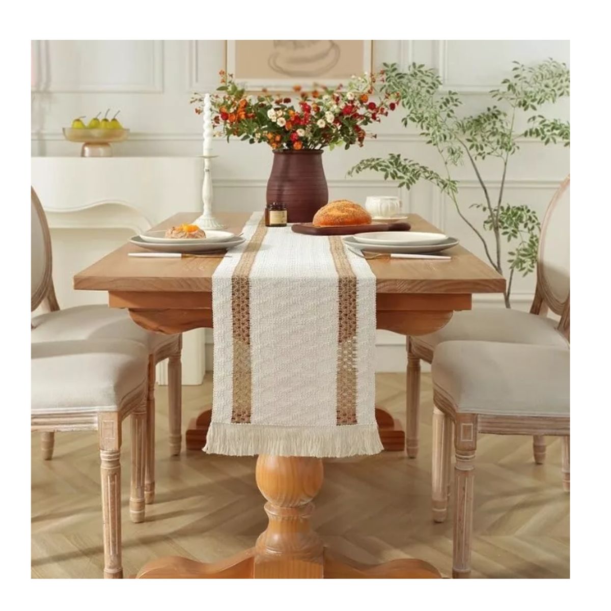 GENERICO - Camino De Mesa Algodon  Mantel De Centro 180x30cm