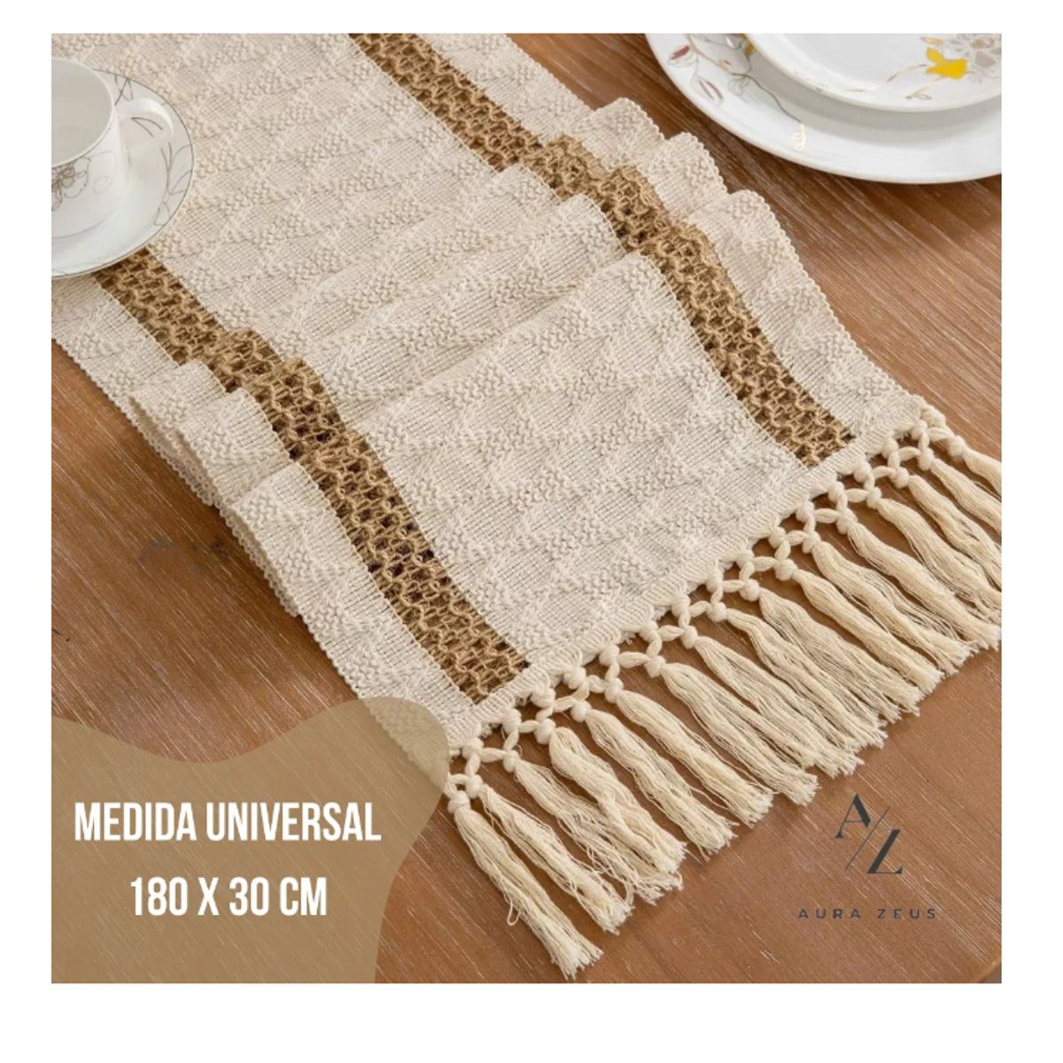 GENERICO - Camino De Mesa Algodon  Mantel De Centro 180x30cm