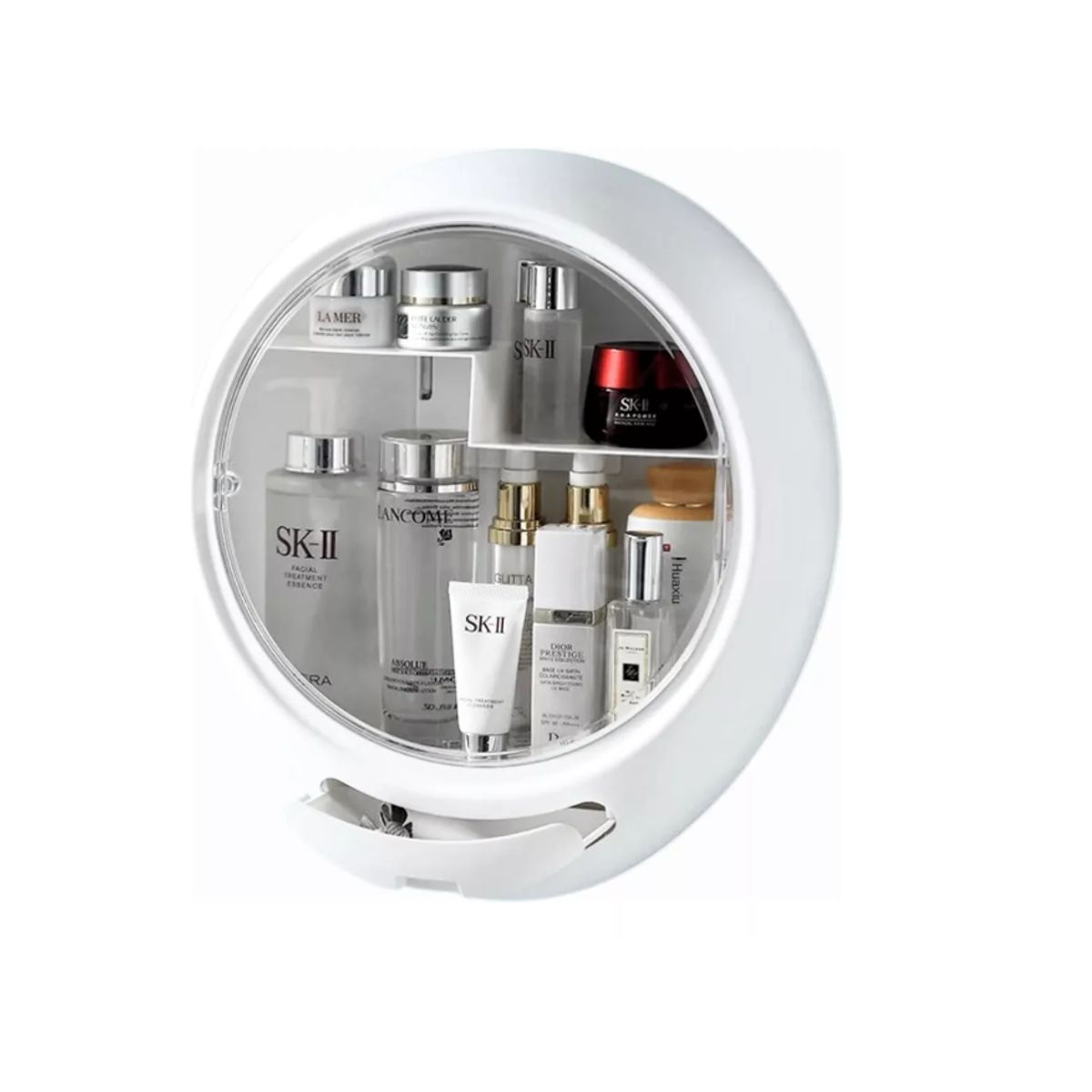 GENERICO - Organizador De Accesorios De Baño Con Tapa Blanco