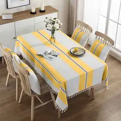 DANNY HOME - Mantel de Mesa 180 x 140 cm Mezcla de Amarillo y Rojo
