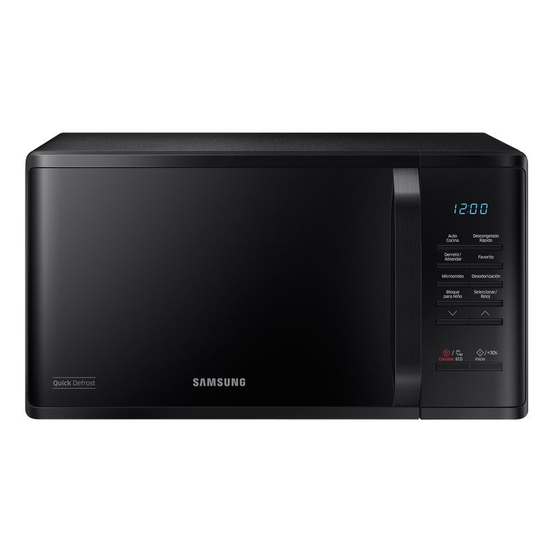 SAMSUNG - Samsung Microondas Negro con Esmalte Ceramico 23L