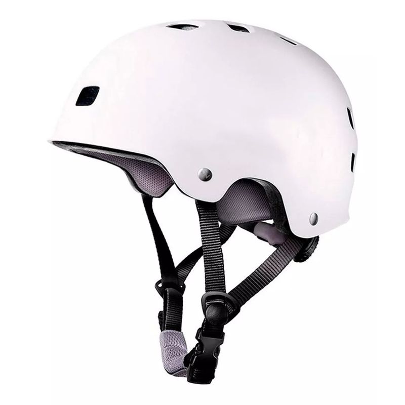 GENERICO - Casco Bicicleta Skate Roller Scooter Adultos Talla L Blanco