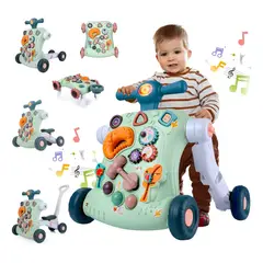 EVERSO - Andaderas Para Niños Bebés Plegable Portátil 6 En 1 Verde