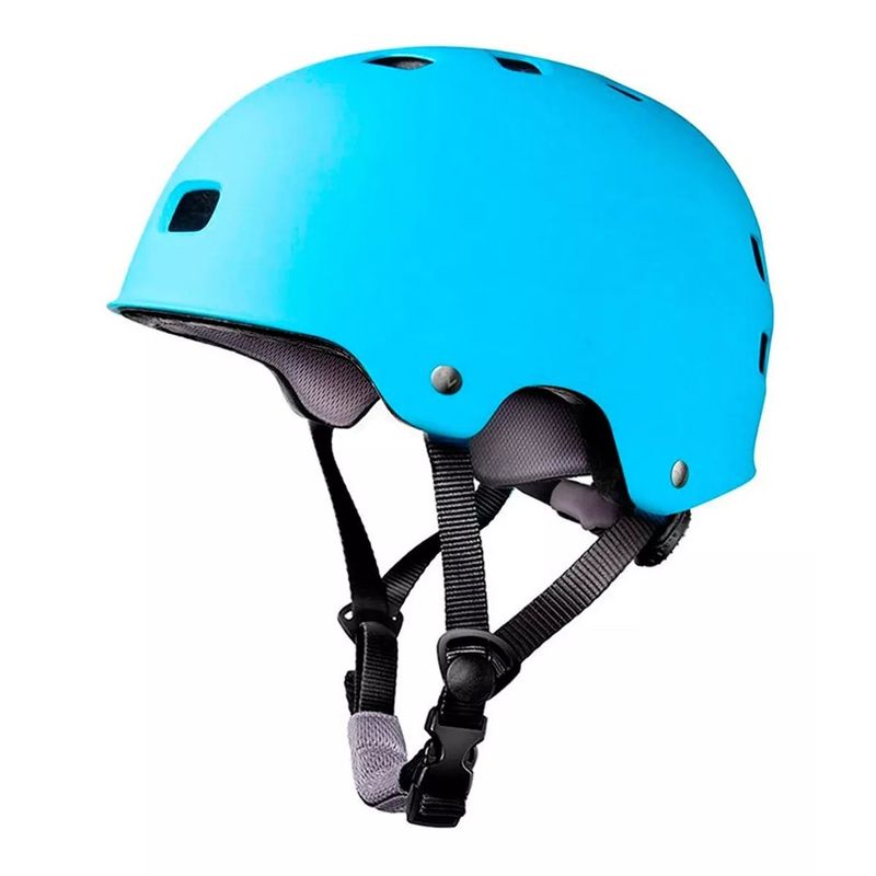 GENERICO - Casco Bicicleta Skate Roller Scooter Adultos Talla L Celeste